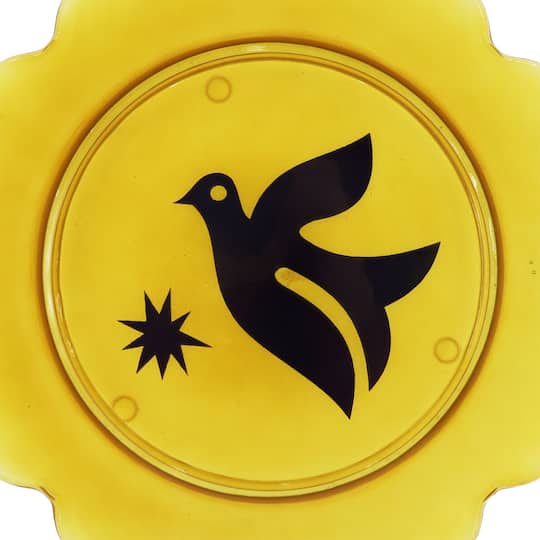 Jonathan Adler x Michaels 10.75" Bird Art Scalloped Edge Glass Plate